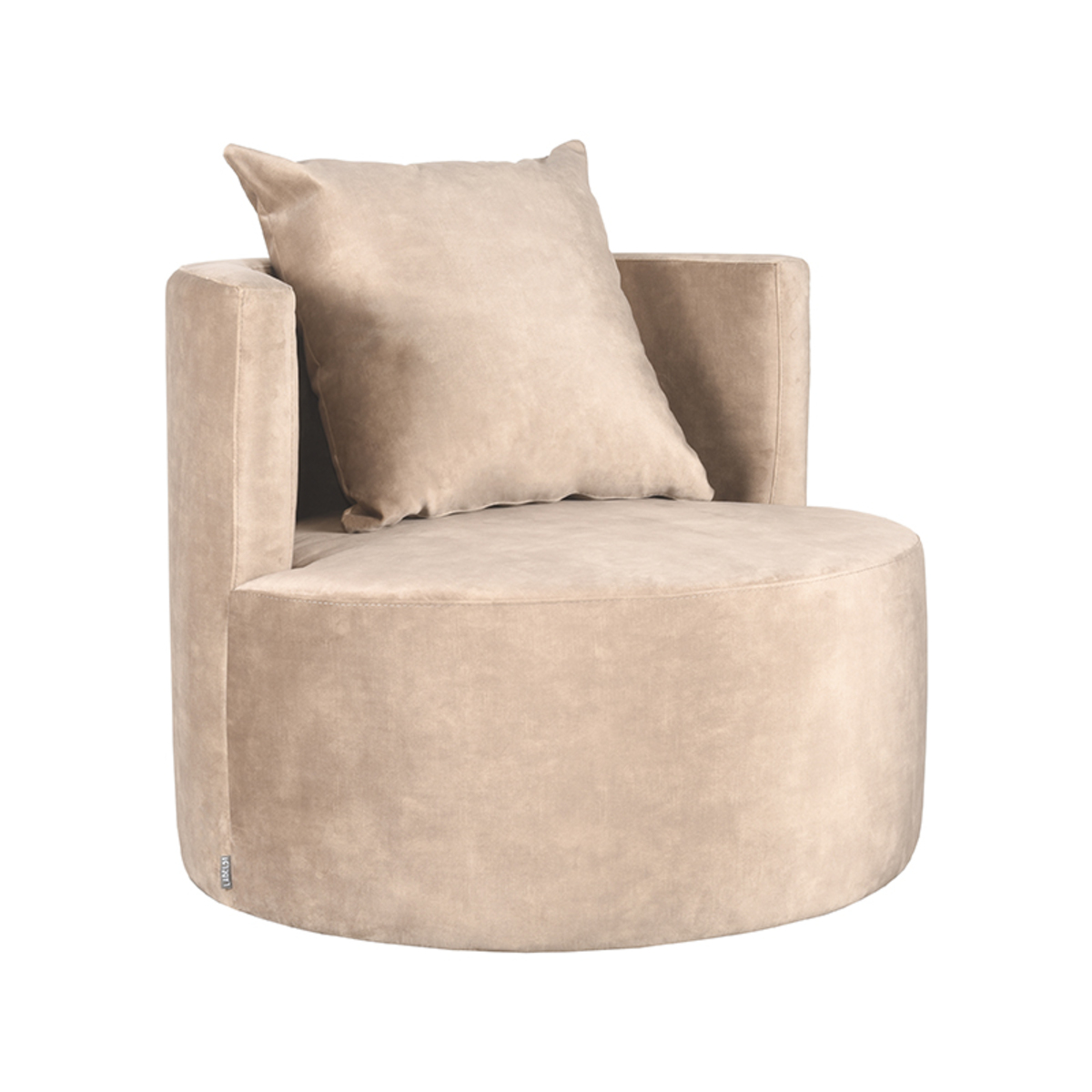 Fauteuil Evy - Sable - Marron - Velours - Modern - LABEL51
