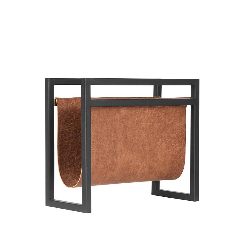 Decoratie Magazinehouder - Cognac - Marron - Cuir - Industrieel - LABEL51