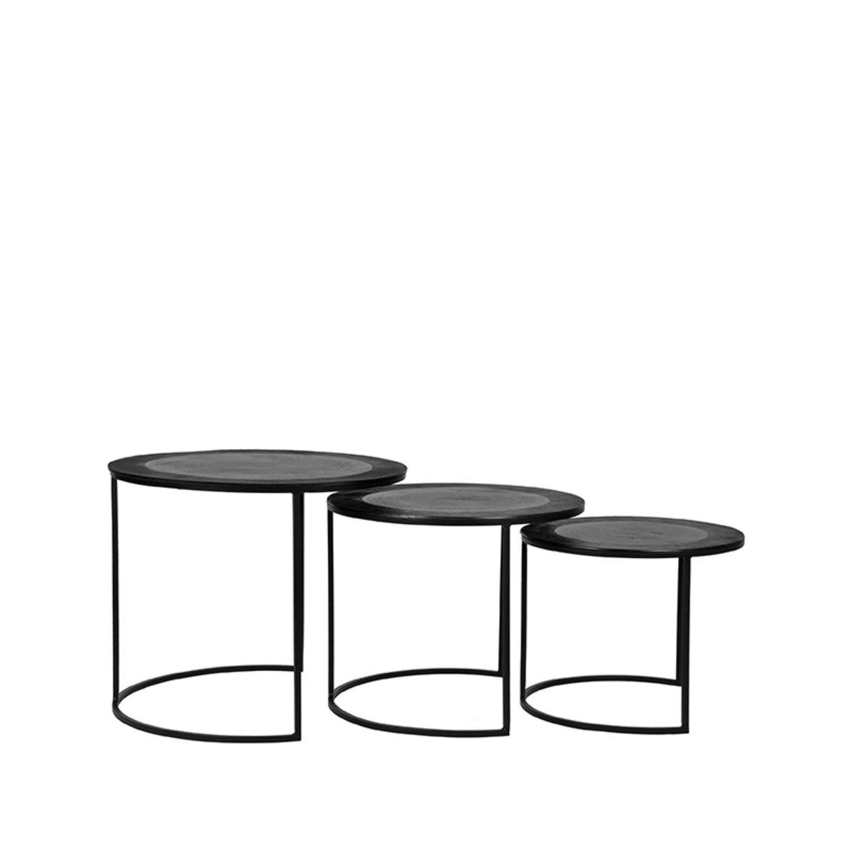 Salontafel Set Tres - Noir - Métal - Modern - LABEL51