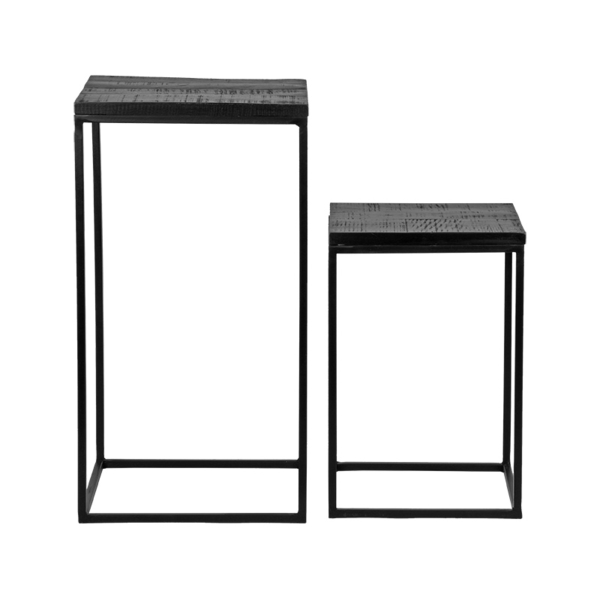 Bijzettafel Vintage - Noir - Bois de mangue - Modern - LABEL51