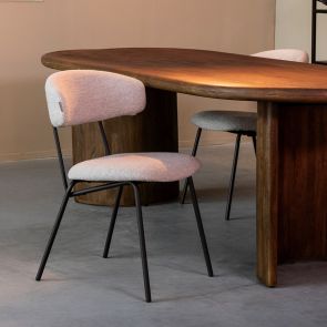 Eetkamerstoel Zack Naturel Boucle 53x59x79 cm Perspectief
