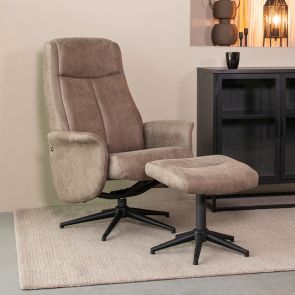 Fauteuil Inclinable Bergen + Ottoman 77x76x105 cm