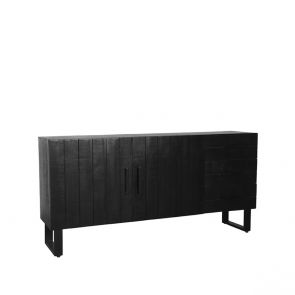 Dressoir Santos Zwart Mangohout 78x40x85 cm Perspectief1