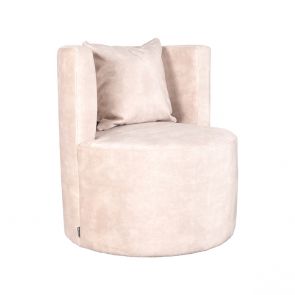 Fauteuil Evy 65cm Naturel Velours Perspectief