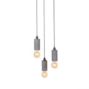 Lampe Suspendue Fresco 3-Lumiere 30x30x120 cm