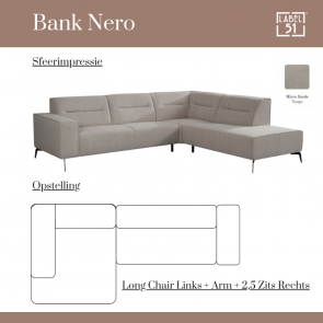 Canapé Lounge Nero Gauche