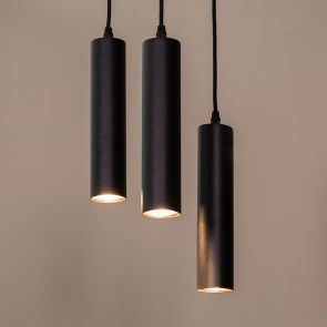 Hanglamp Ferroli 3-Lichts 30x30x143 Cm Zwart Perspectief