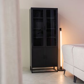 Hoge Vitrinekast Level Zwart 1