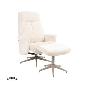 Draaifauteuil Tumba 77x76x105 cm + Hocker
