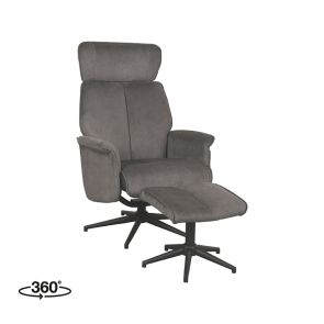 Relaxfauteuil Verdal + Hocker 77x79x109 cm