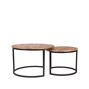 Table Basse Set Double 70x70x45 cm
