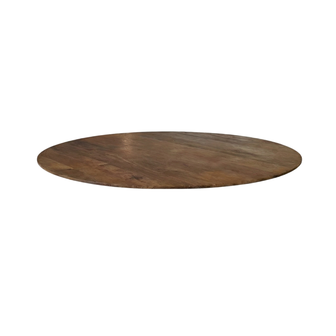 I_Tafelblad Rond - Nature Smooth - Marron - Bois de mangue - Industrieel - LABEL51