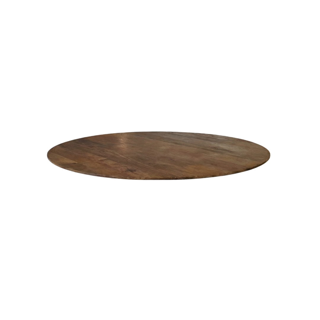 I_Tafelblad Rond - Nature Smooth - Marron - Bois de mangue - Industrieel - LABEL51