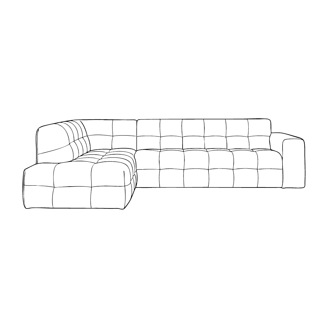 Canapés d'angle I_Lorenzo - Royal Boucle Natural 110 - Naturel - Boucle - LABEL51
