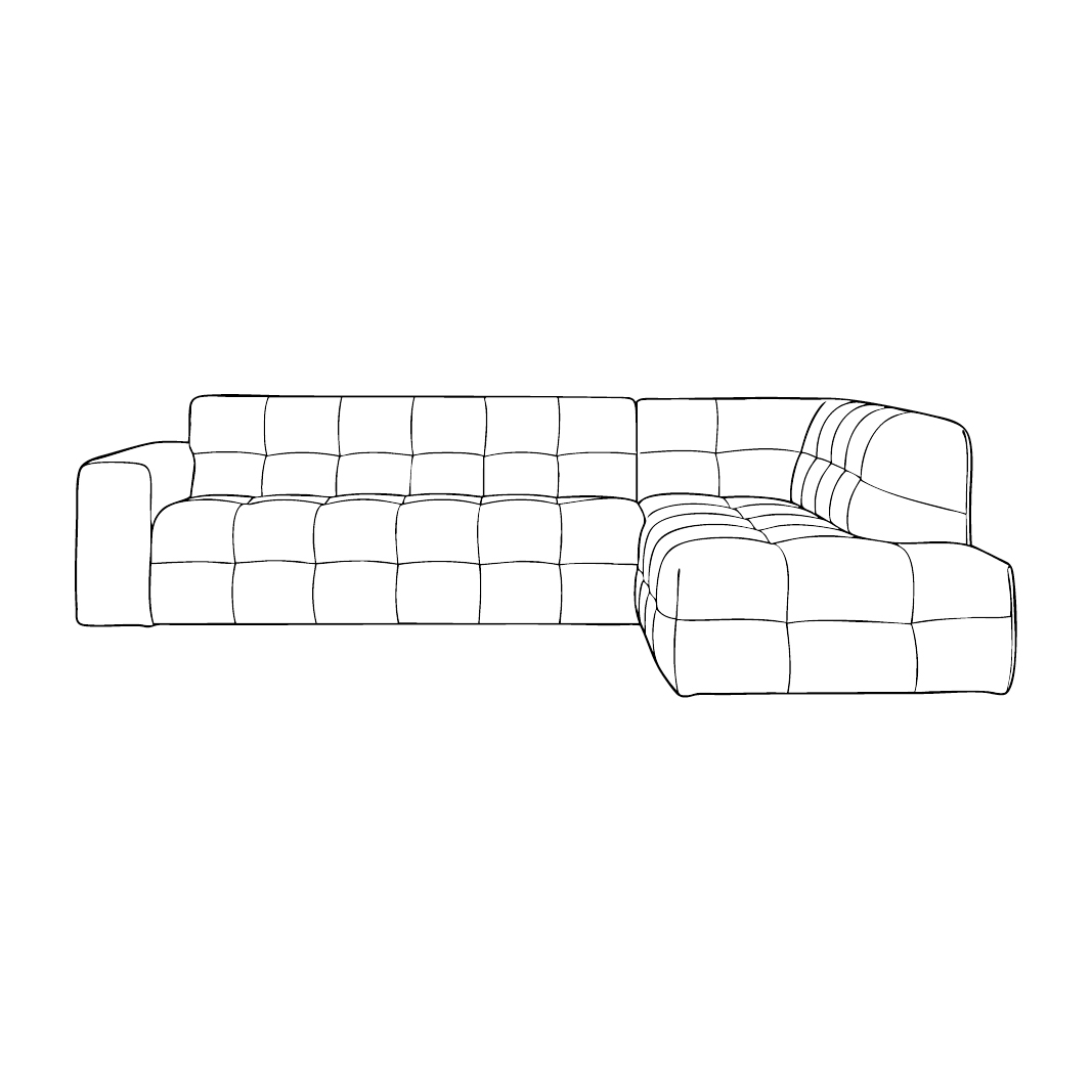 Canapés d'angle I_Lorenzo - Royal Boucle Natural 110 - Naturel - Boucle - LABEL51