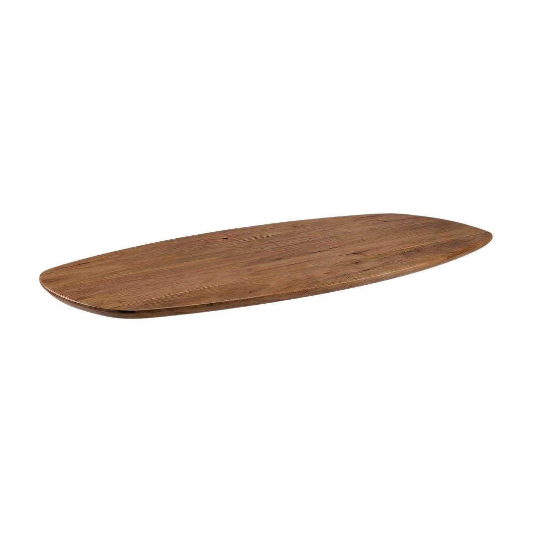 Tables de salle à manger I_Tafelblad Deens Ovaal - Nature Smooth - Marron - Bois de mangue - LABEL51
