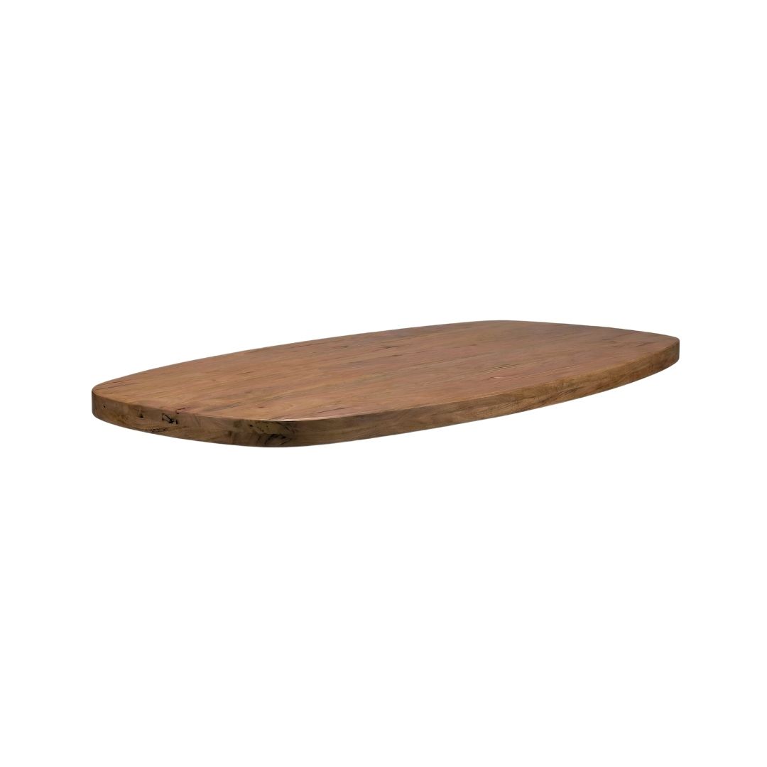 Tables de salle à manger I_Tafelblad Deens Ovaal - Nature Smooth - Marron - Bois de mangue - LABEL51