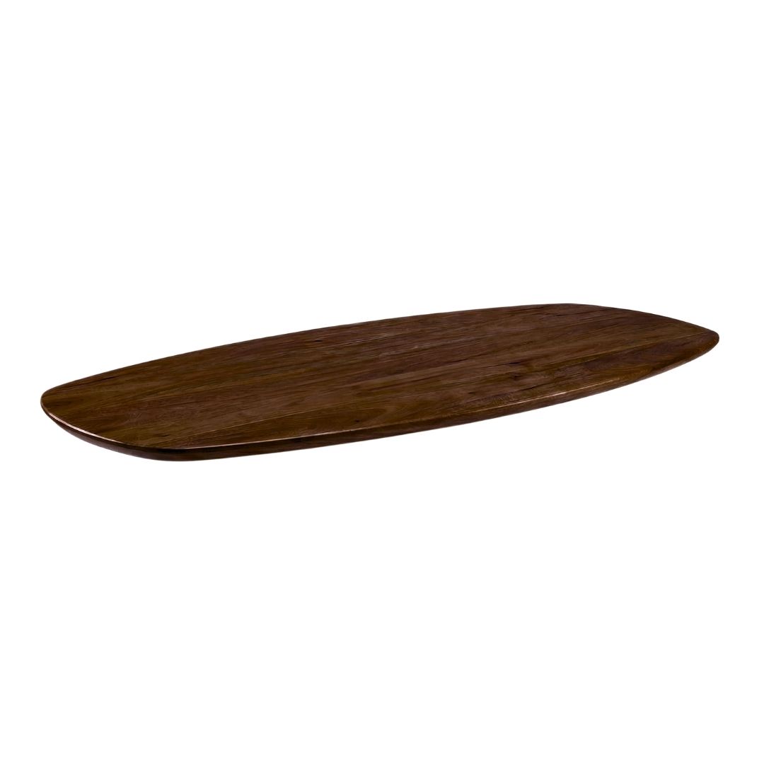 Tables de salle à manger I_Tafelblad Deens Ovaal - Espresso - Marron - Bois de mangue - LABEL51