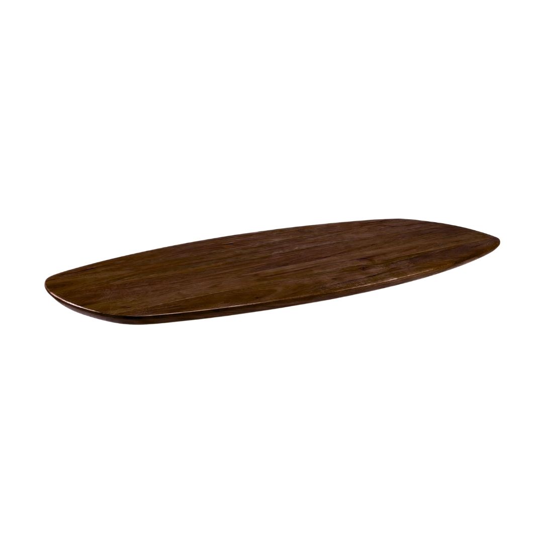 Tables de salle à manger I_Tafelblad Deens Ovaal - Espresso - Marron - Bois de mangue - LABEL51