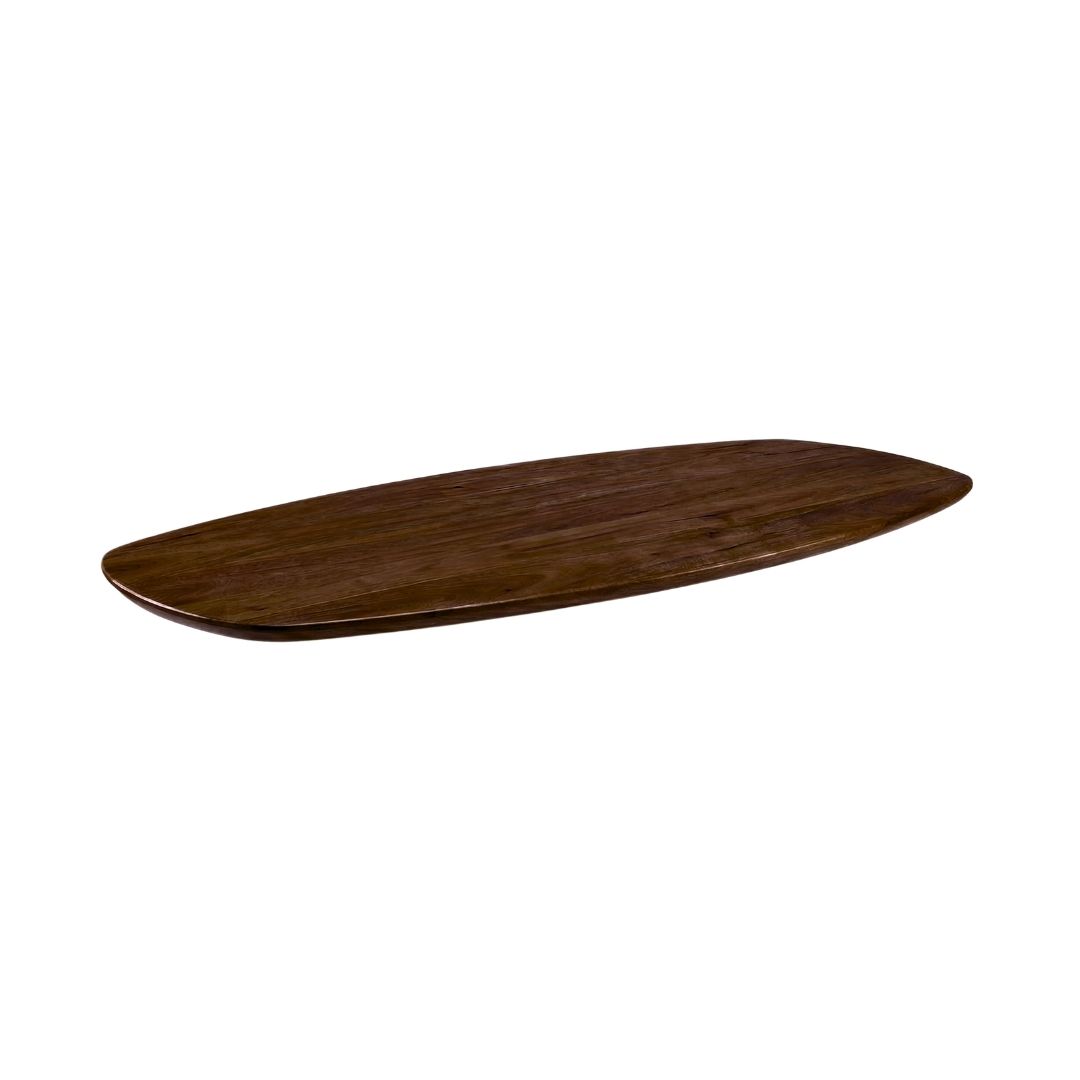 Tables de salle à manger I_Tafelblad Deens Ovaal - Espresso - Marron - Bois de mangue - LABEL51