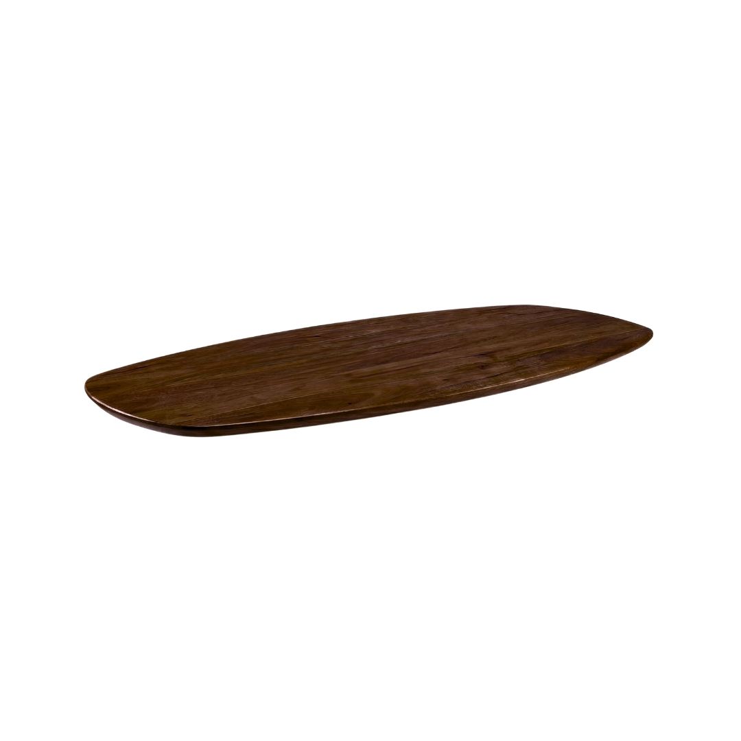Tables de salle à manger I_Tafelblad Deens Ovaal - Espresso - Marron - Bois de mangue - LABEL51