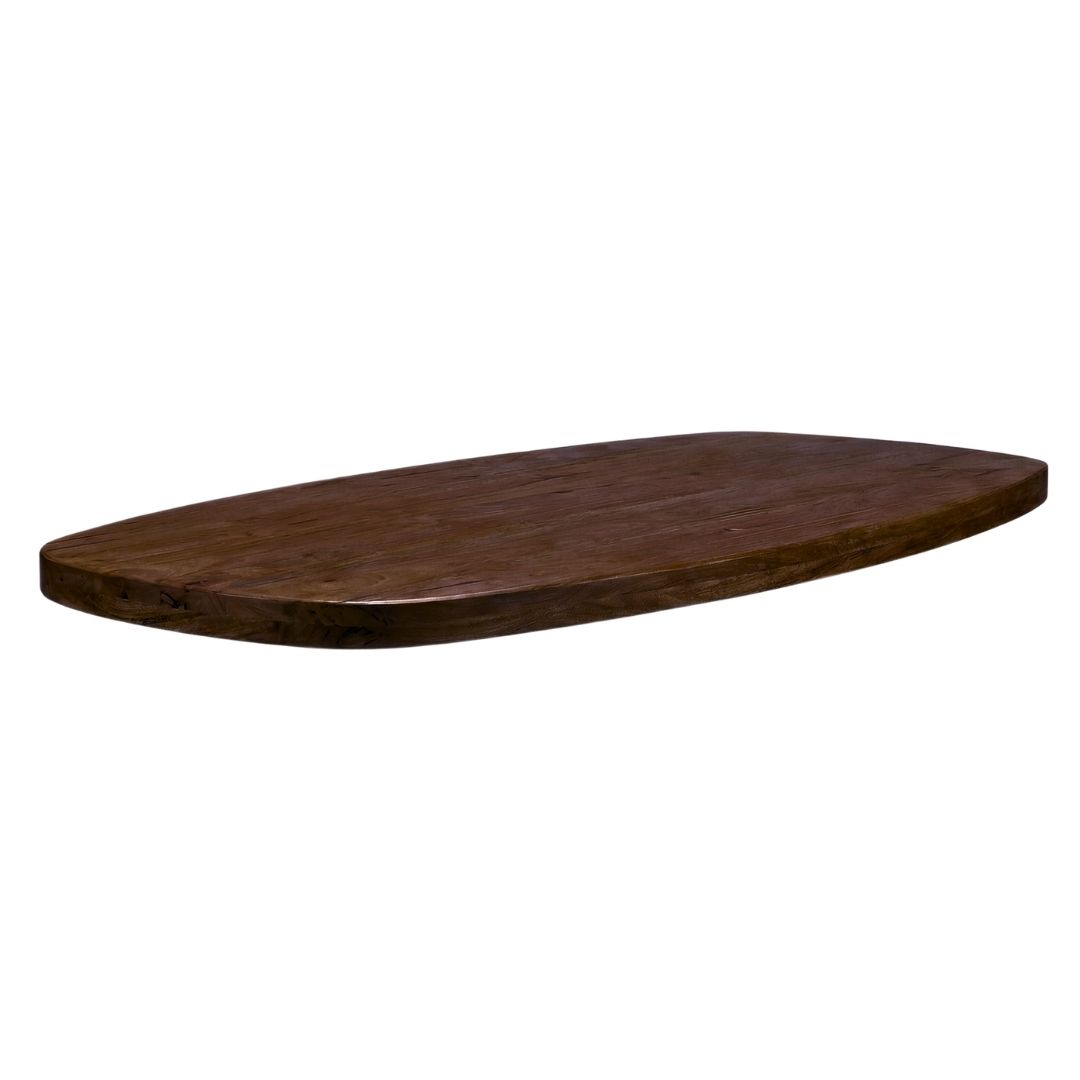 Tables de salle à manger I_Tafelblad Deens Ovaal - Espresso - Marron - Bois de mangue - LABEL51