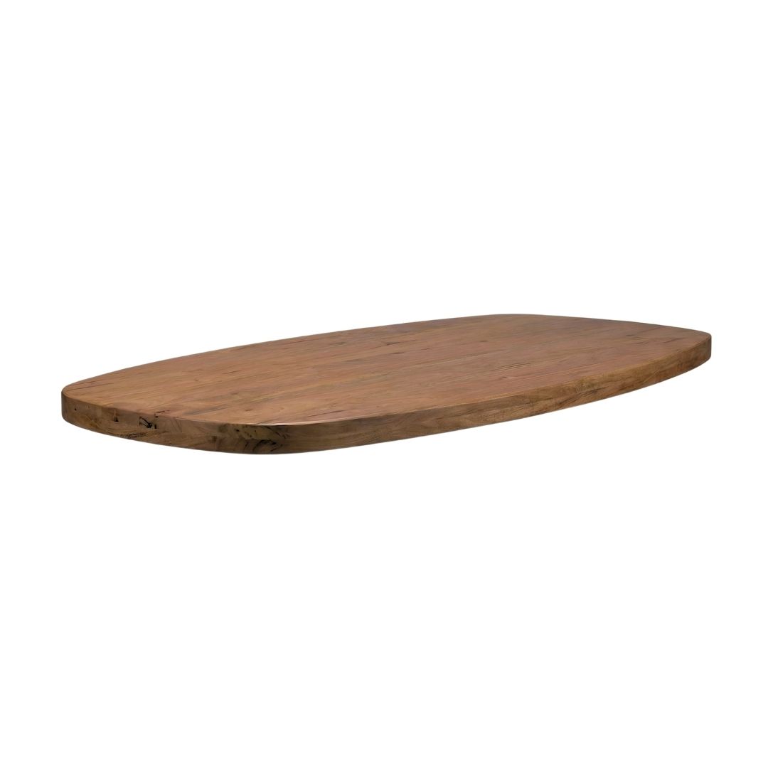 Tables de salle à manger I_Tafelblad Deens Ovaal - Espresso - Marron - Bois de mangue - LABEL51