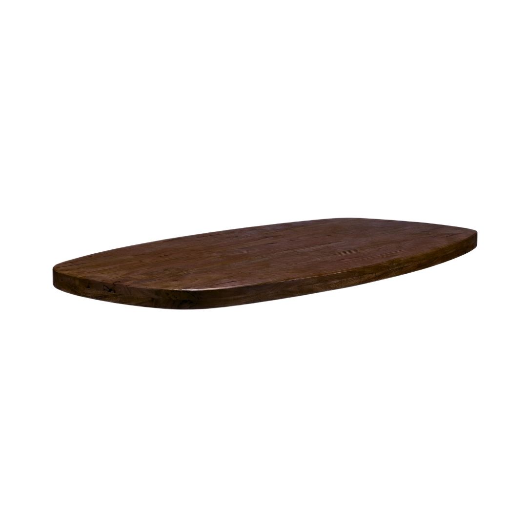 Tables de salle à manger I_Tafelblad Deens Ovaal - Espresso - Marron - Bois de mangue - LABEL51