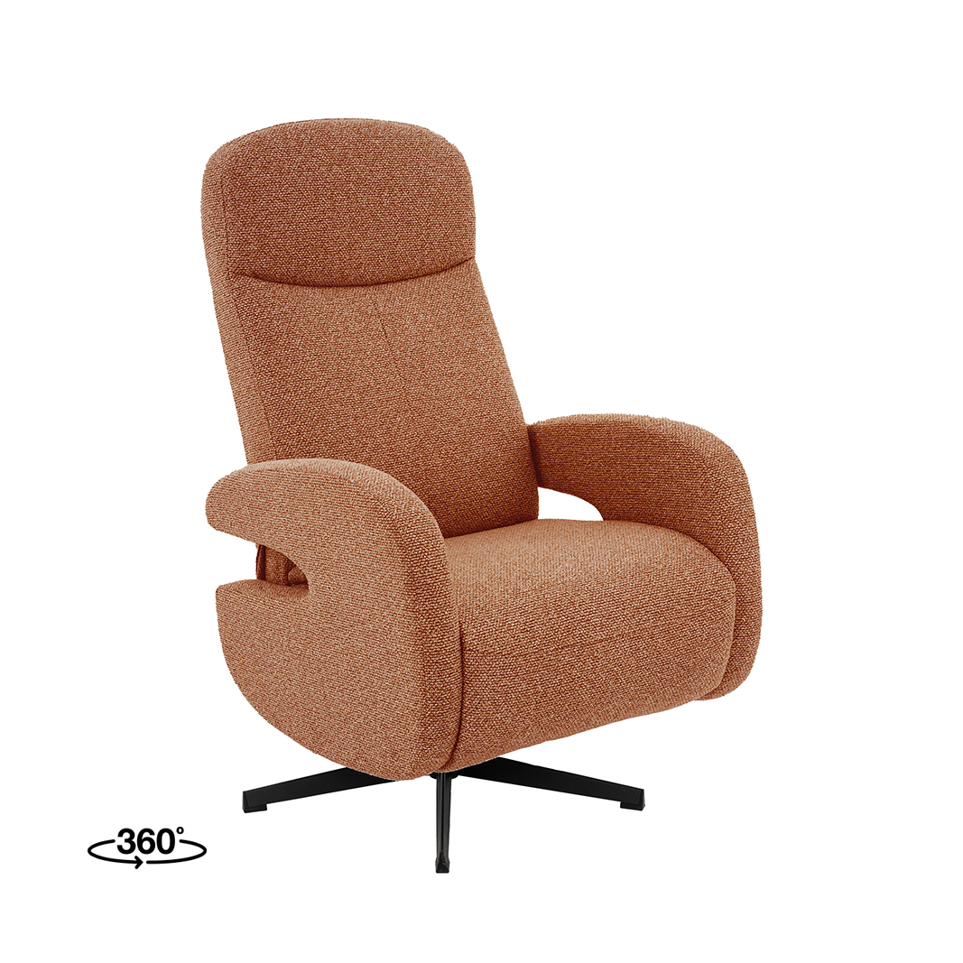 Fauteuil I_Esbjerg - Anthracite - Orange - Boucle - Modern - LABEL51