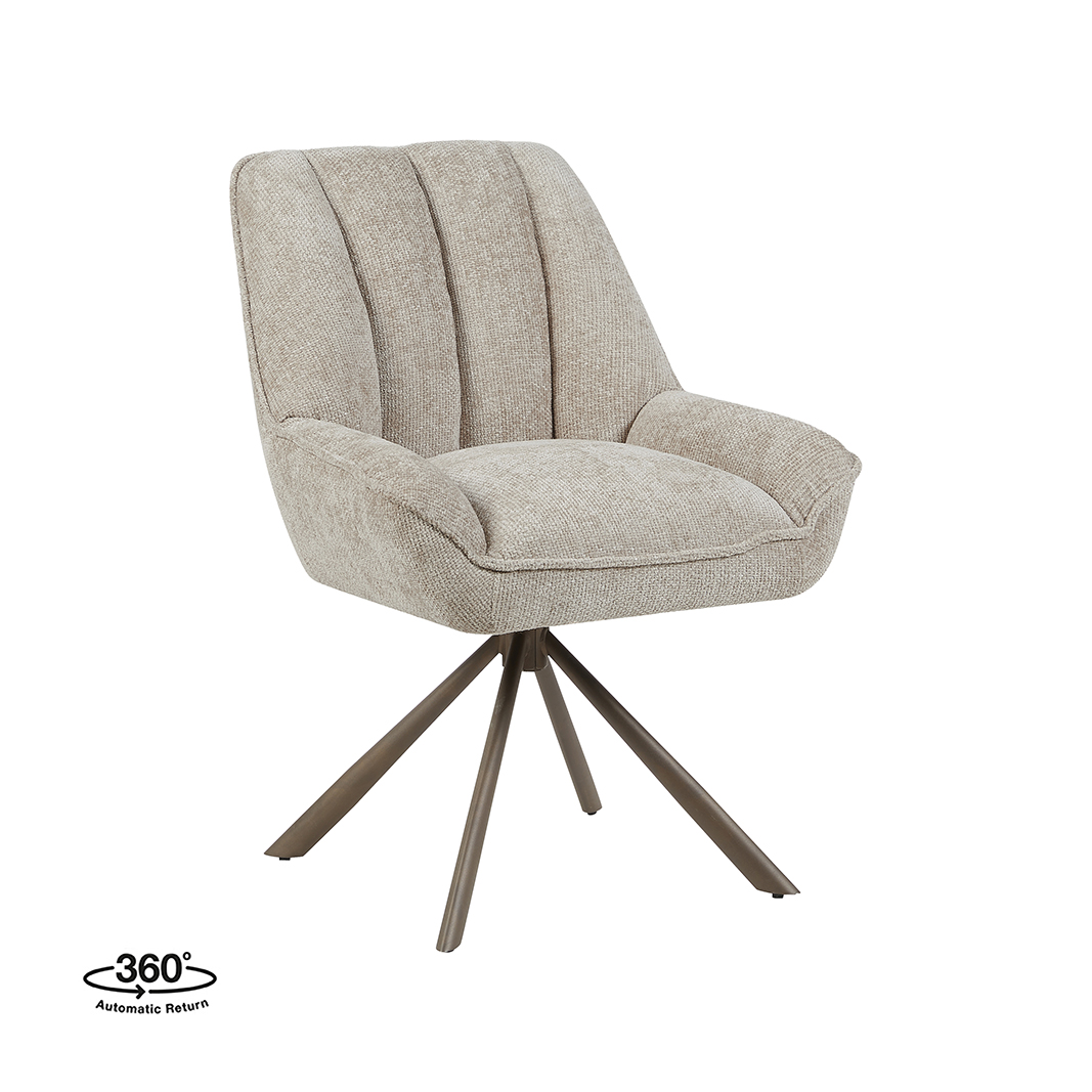 Chaises de salle à manger I_Reims - Naturel - Chenille - LABEL51