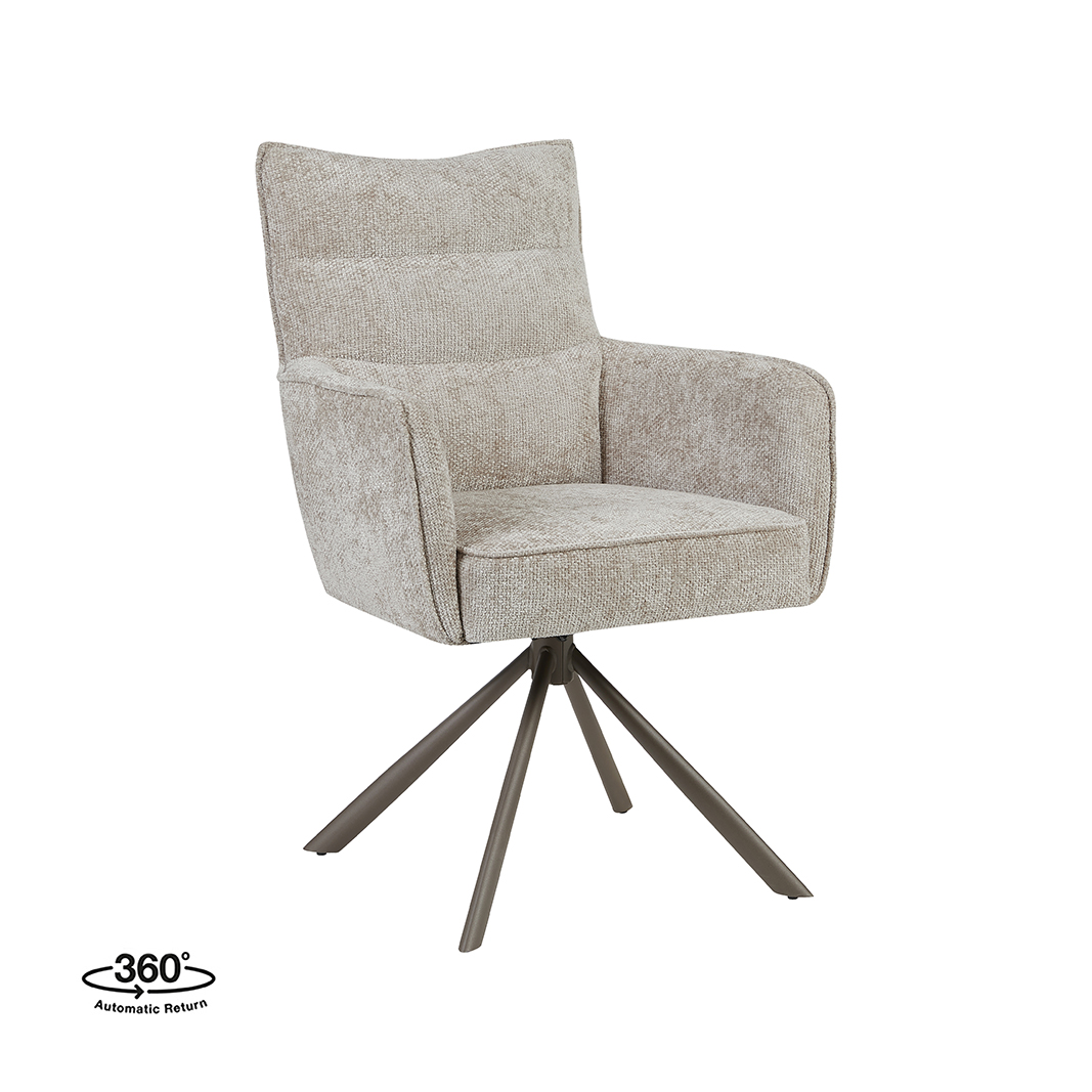 Chaises de salle à manger I_Dubai - Naturel - Chenille - LABEL51