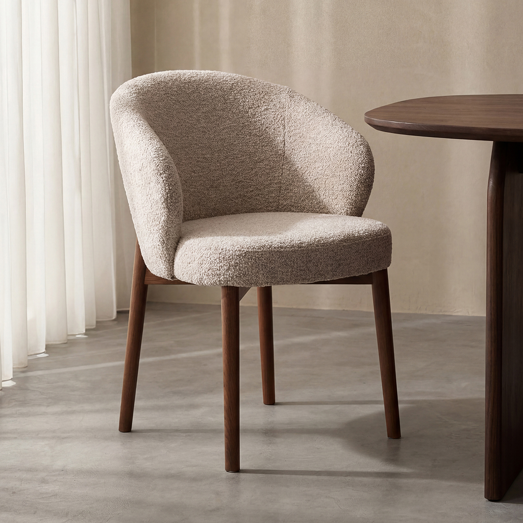 Chaises de salle à manger I_Sakiko - Beige - Creme - Geweven - LABEL51