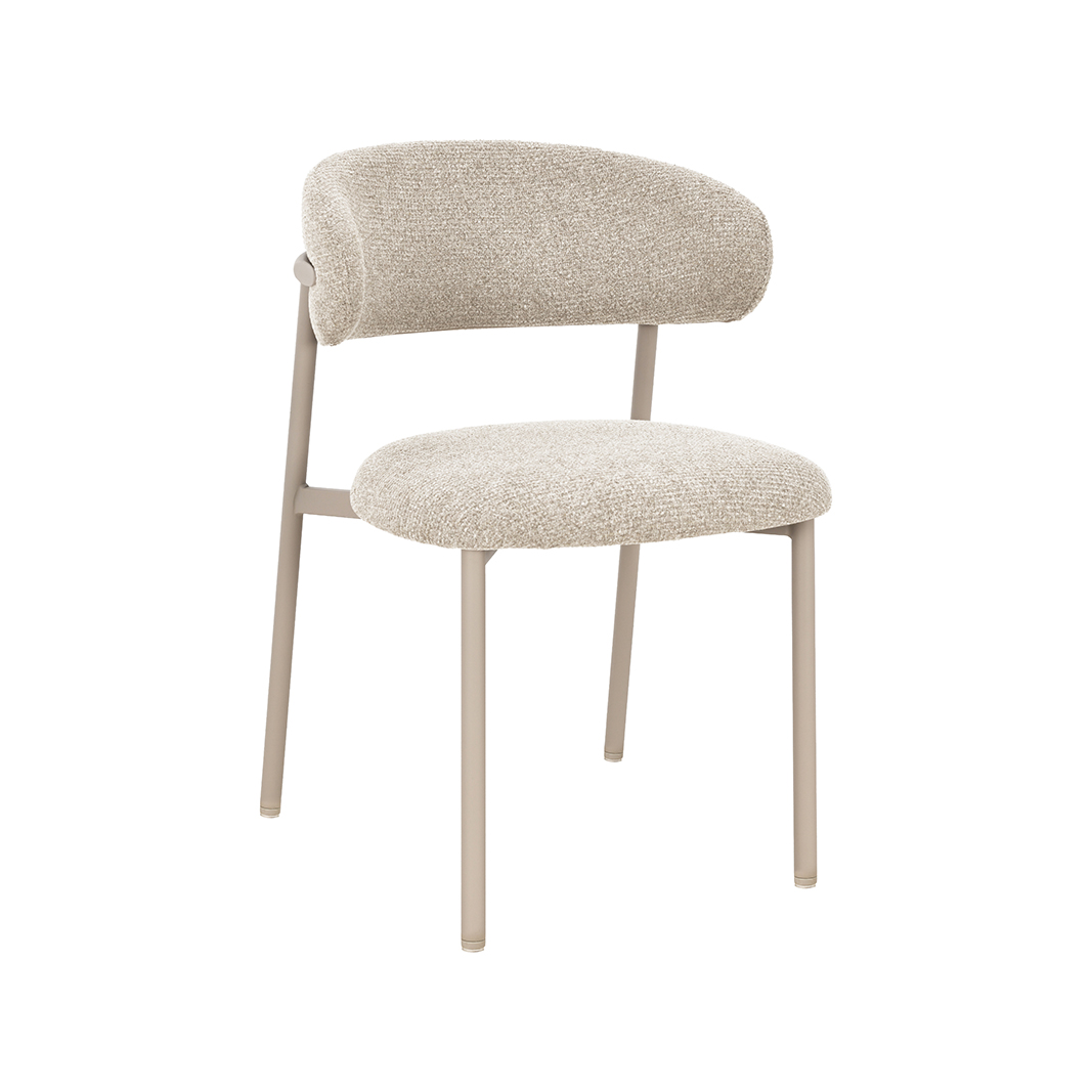 Chaises de salle à manger I_Kaito - Beige - Creme - Geweven - LABEL51