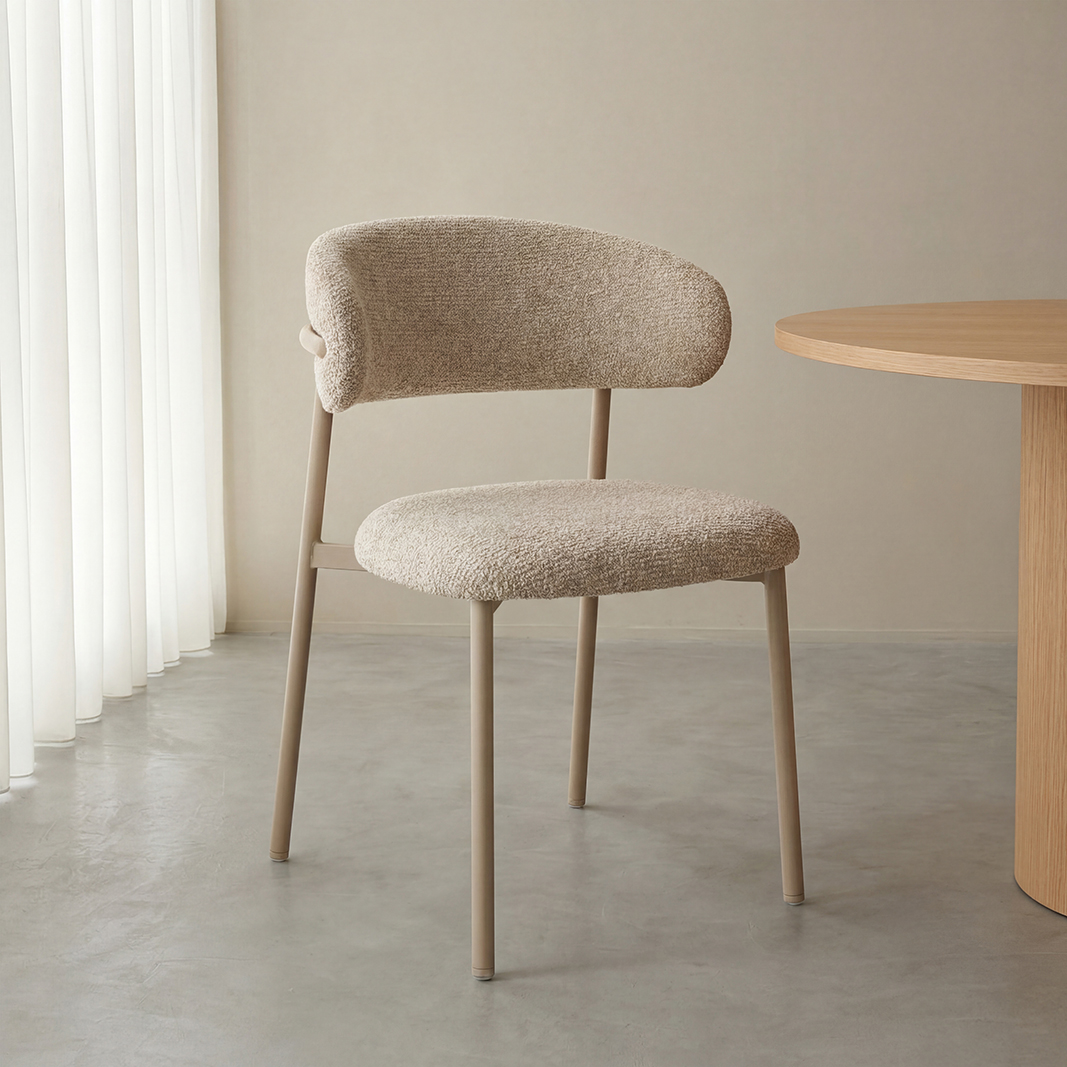 Chaises de salle à manger I_Kaito - Beige - Creme - Geweven - LABEL51