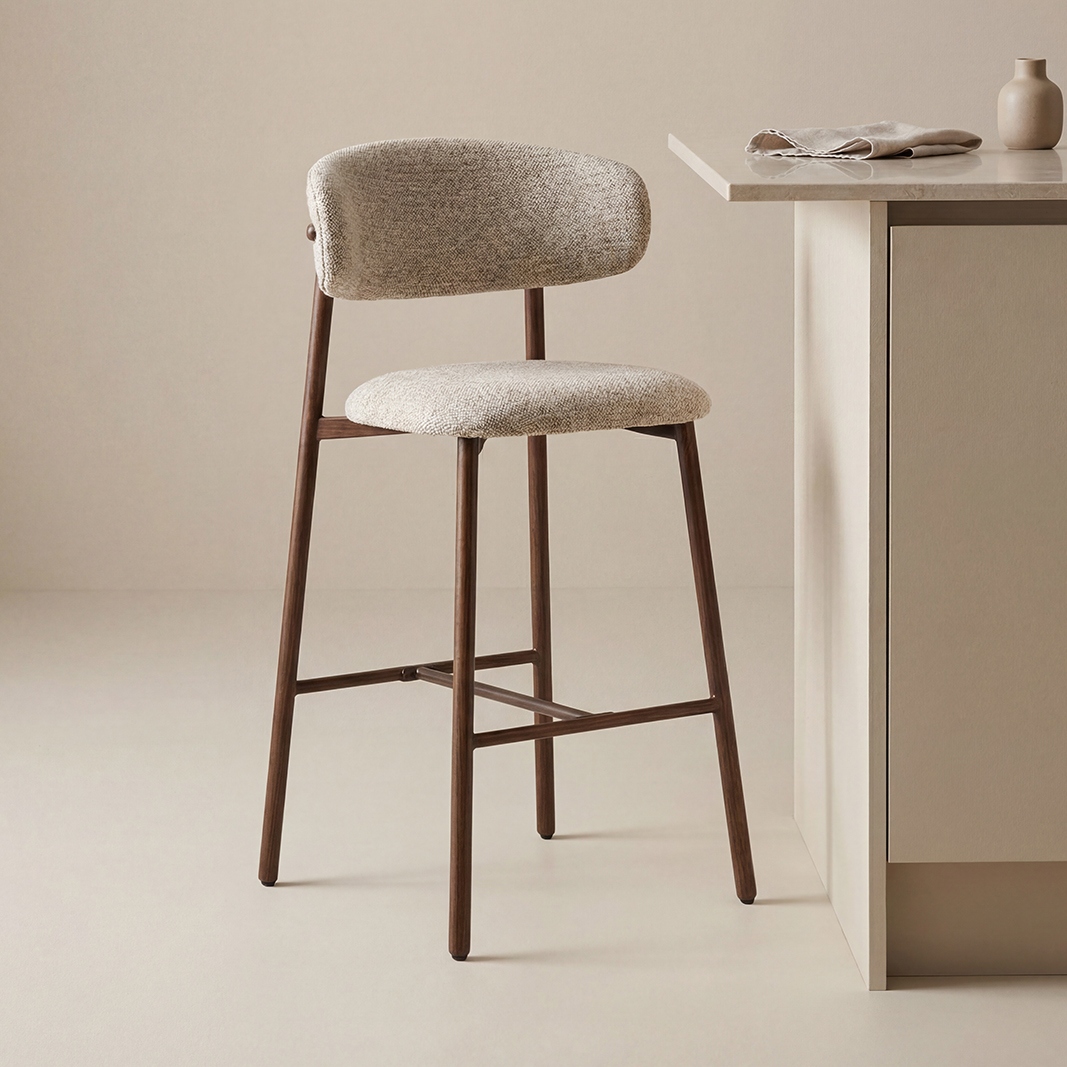 Tabourets de bar I_Kaito - Beige - Naturel - Prestige - LABEL51