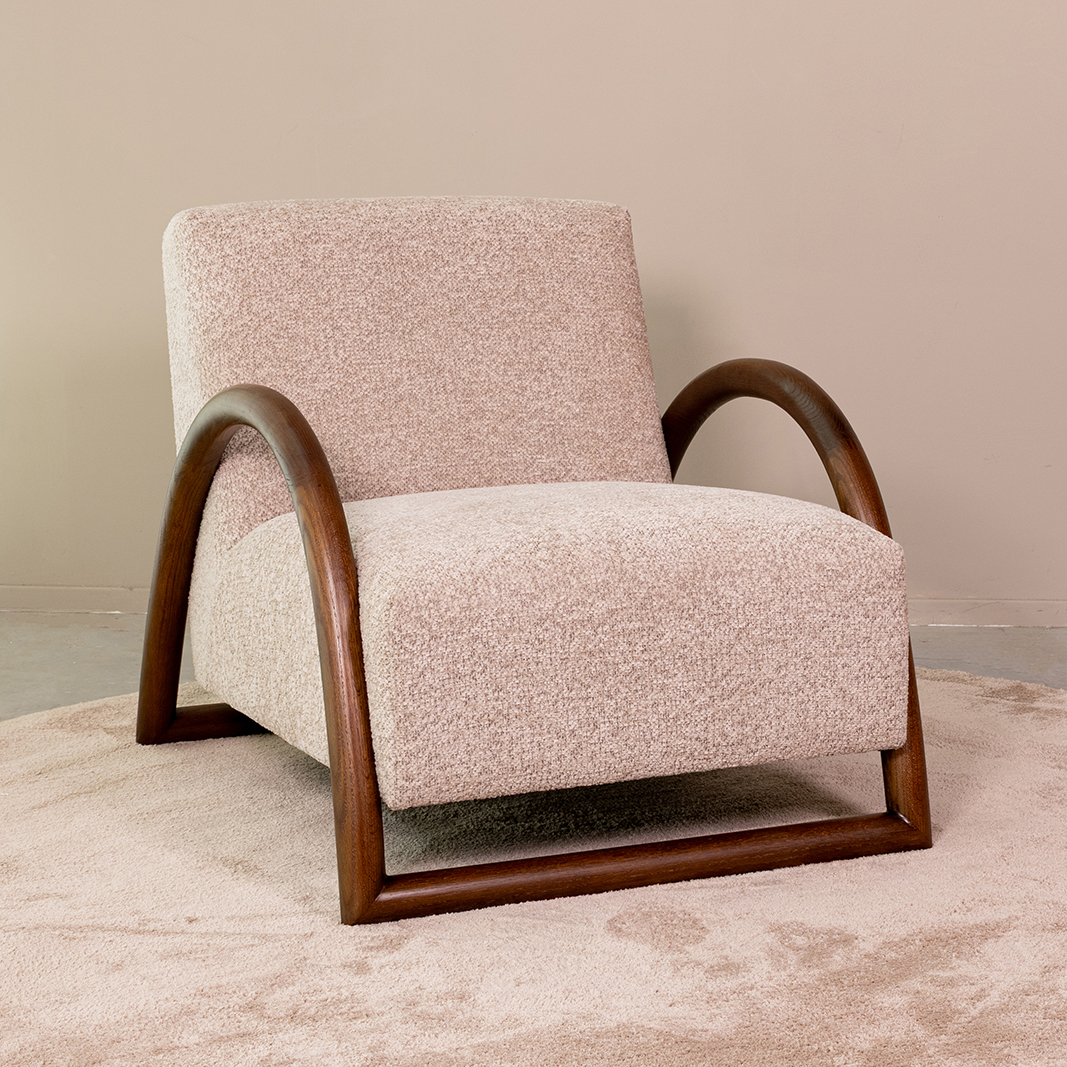 Fauteuil I_Viggo - Beige - Creme - Geweven - LABEL51