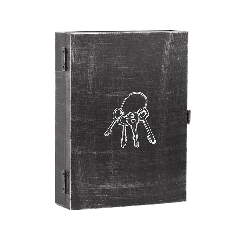 Wanddecoratie I_Sleutelkastje - Noir - ZWART - - Industrieel - LABEL51