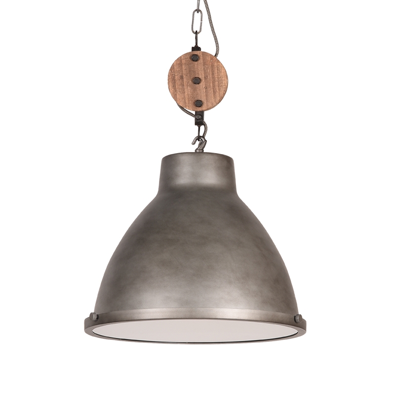 Hanglamp I_Dock - Burned Steel - Gris - Métal - Industrieel - LABEL51