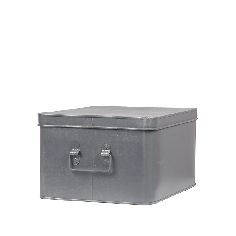 Opbergblik I_Media Opbergkist - Gris antique - GRIJS - Métal - Industrieel - LABEL51