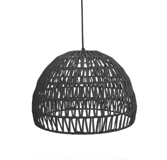 Hanglamp I_Rope - Noir - Coton - Modern - LABEL51