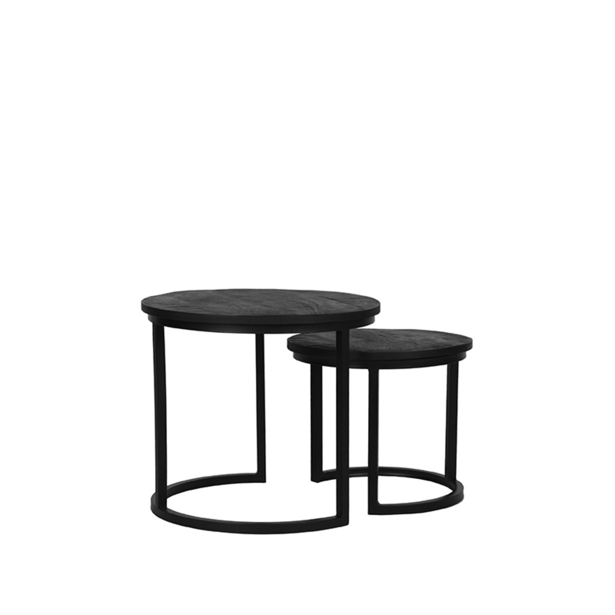 Salontafel I_Duo - Noir - ZWART - Bois de mangue - Modern - LABEL51