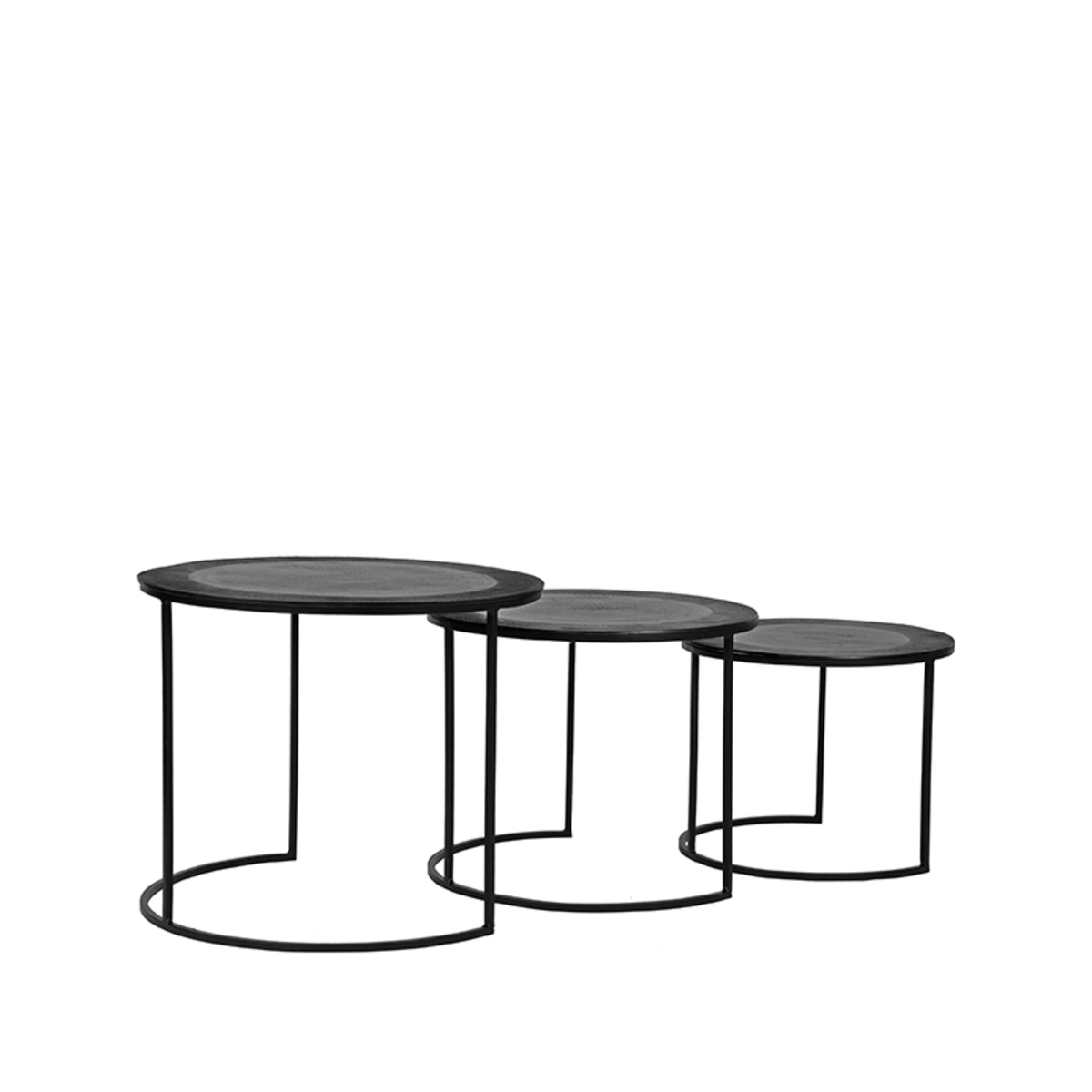 Salontafel I_Set Tres - Noir - ZWART - - Modern - LABEL51