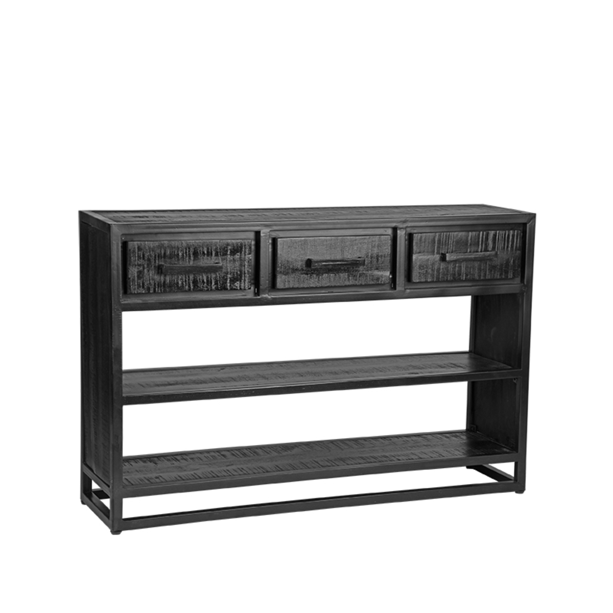 Sidetable I_Chili - Noir - Bois de mangue - Modern - LABEL51