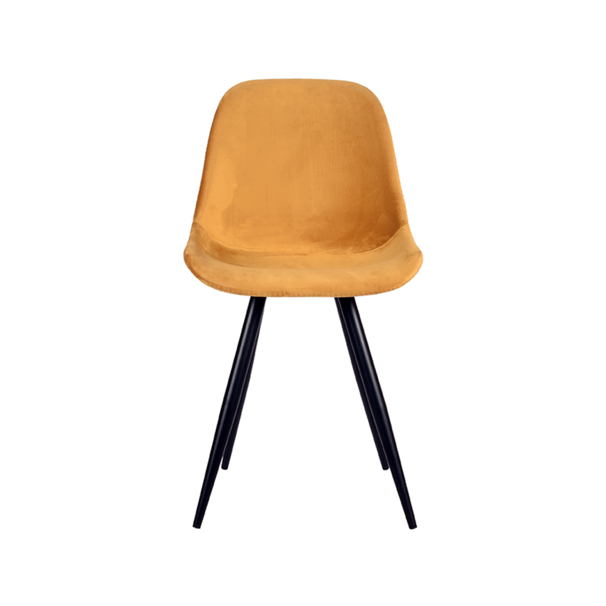 Eetkamerstoel I_Capri - Ocre - GEEL - Velours - Retro - LABEL51