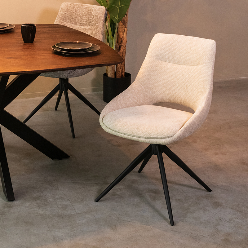 Eetkamerstoel I_Marlow - Pivotant - Naturel - Elite - Minimaliste - LABEL51