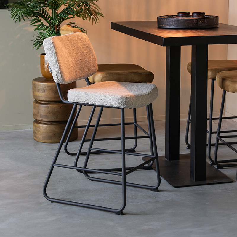 Barkruk I_Noah - Laag - Naturel - Boucle - Landelijk - LABEL51