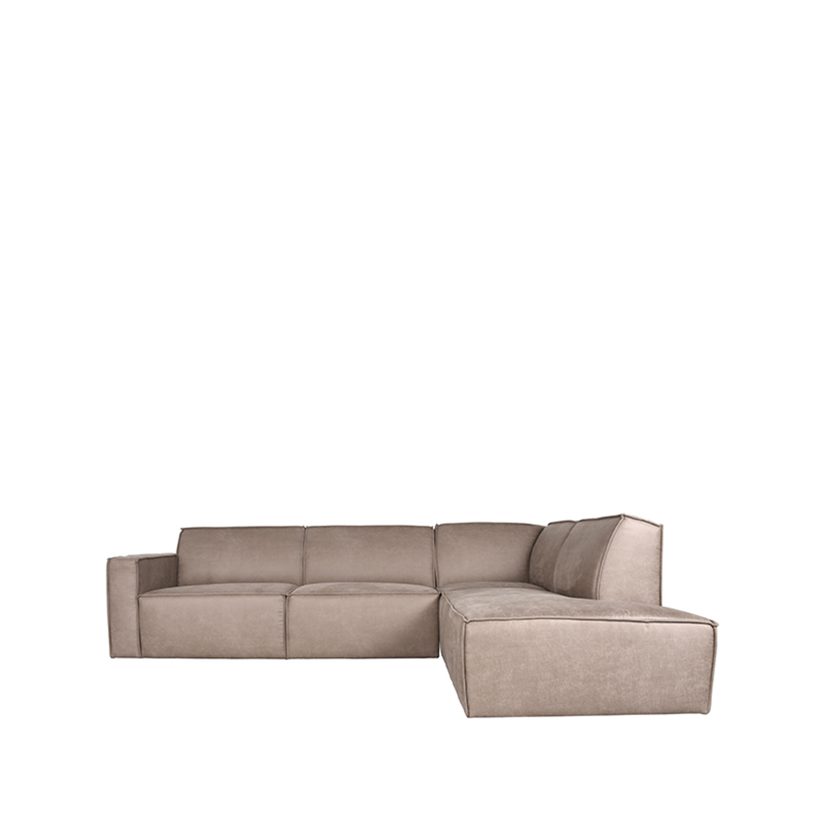 Canapés d'angle I_Kay - Accoudoir - Taupe Micro Suede - Marron - Kunstleder - Modern - LABEL51