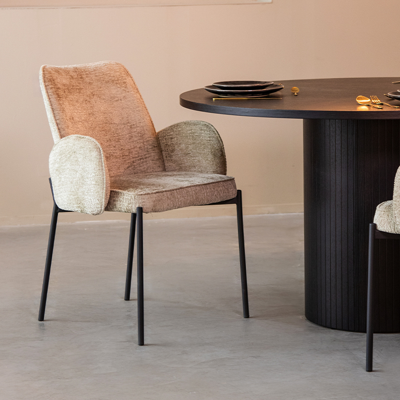 Eetkamerstoel I_Joni - Accoudoir - Beige - Naturel - Elegance - Modern - LABEL51