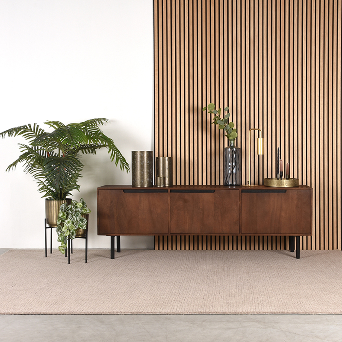 Tv-meubel I_Rio - Espresso - Marron - Bois de mangue - Modern - LABEL51