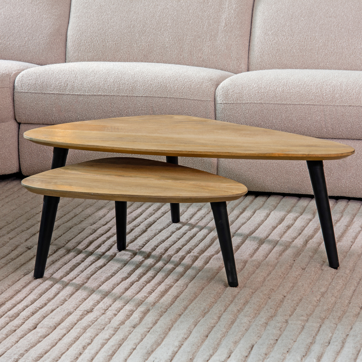 Salontafel I_Rock - Naturel - Bois de mangue - Industrieel - LABEL51